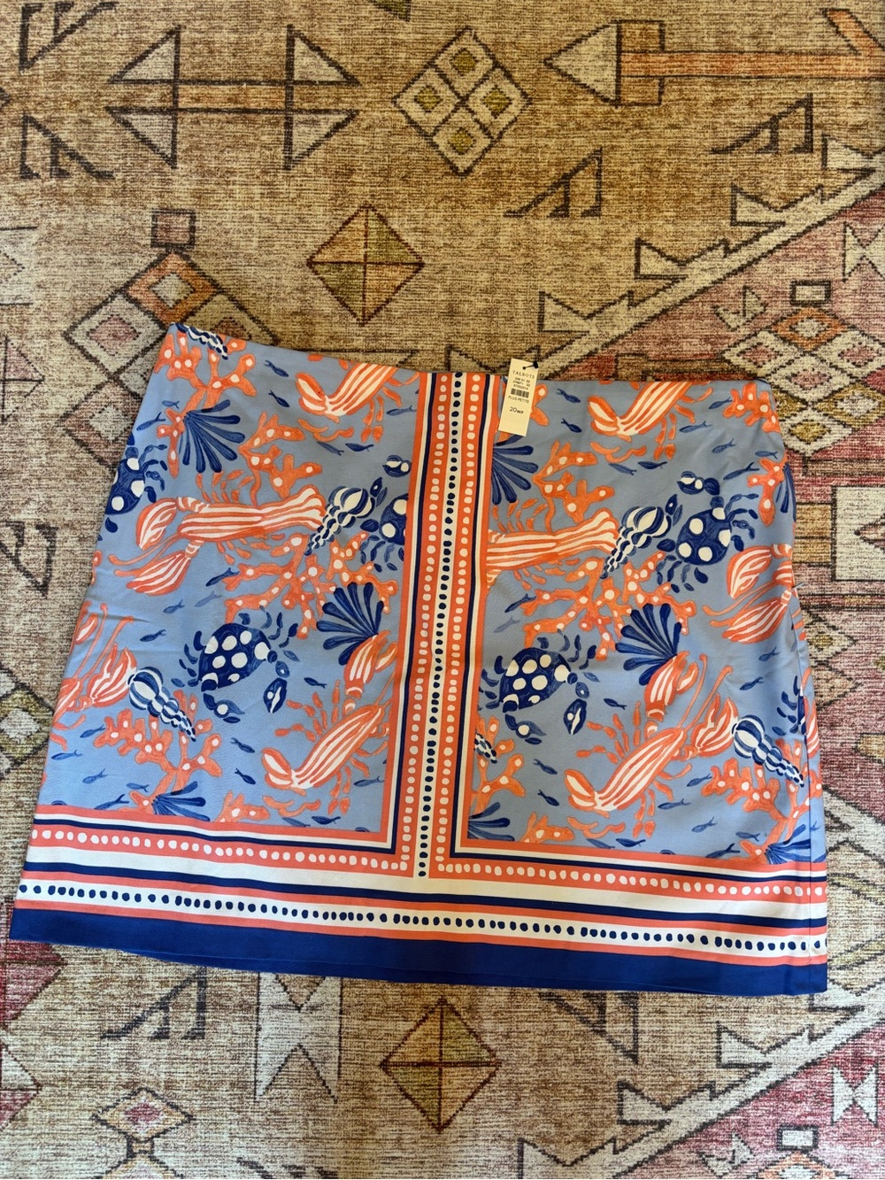 Talbot’s Blue & Coral Skirt